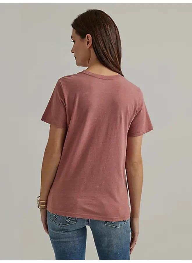 Ladies' Western Graphic Regular Fit Tee in Withered Rose Heather