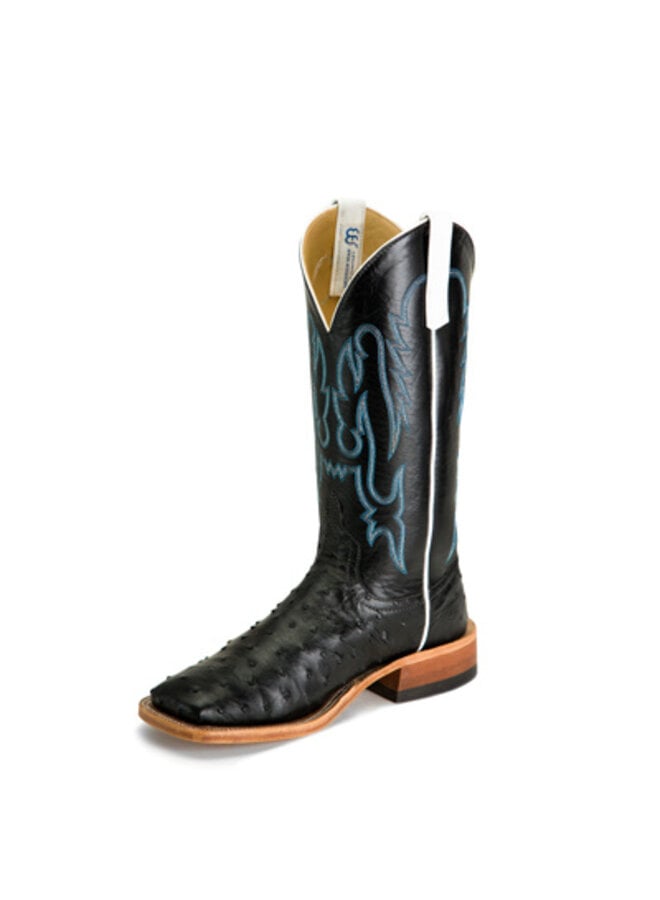 Black Full Quill Ostrich Boot - S3015