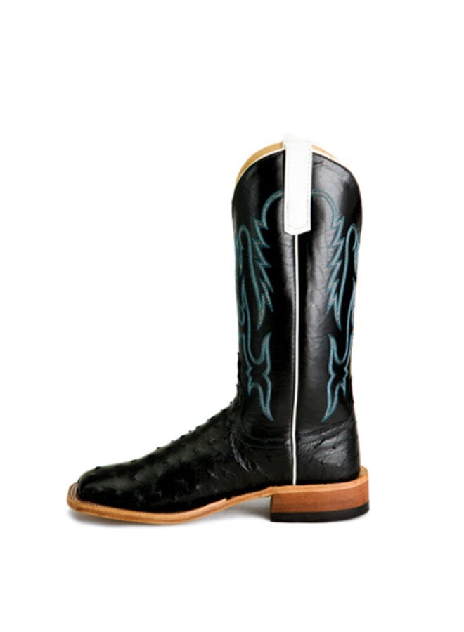 Men's Black Full Quill Ostrich Boot - S3015
