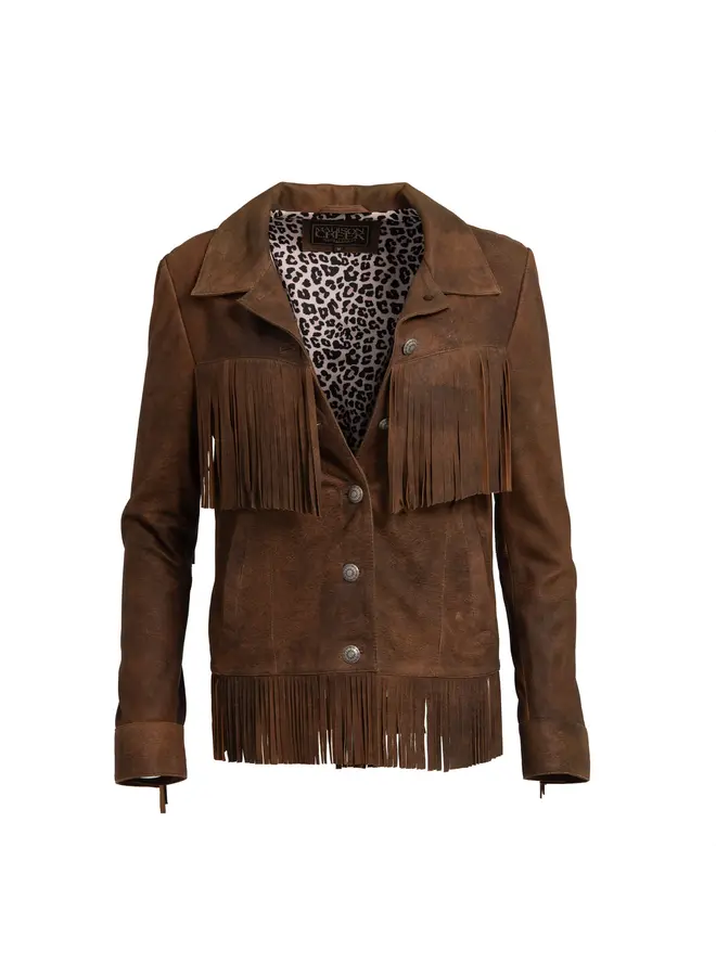 Ladies' Lea Leather Fringe Jacket