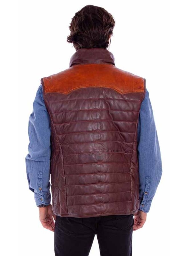 Men's Leather Brown Vest
