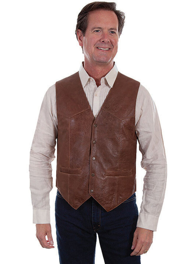 Men's Vintage Leather Lamb Vest
