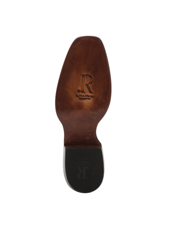 Men's Black Caiman Belly Cutter Toe Boot