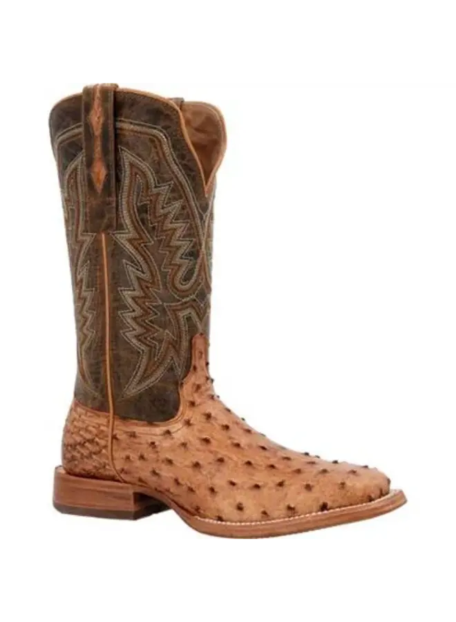 Men's PRCA Collection Brown Full Quill Ostrich Boot