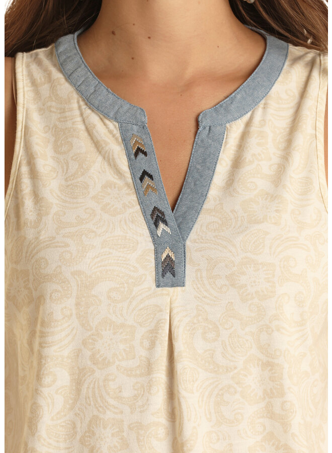 Ladies' Swing Tank with Embroidery