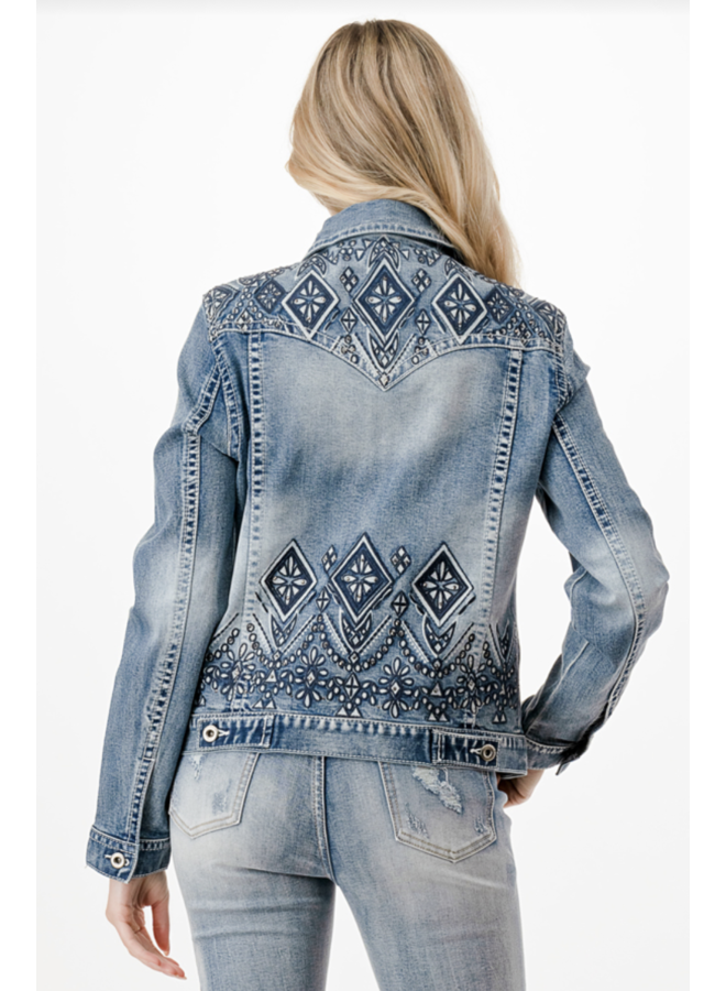 Ladies' Aztec Denim Jacket