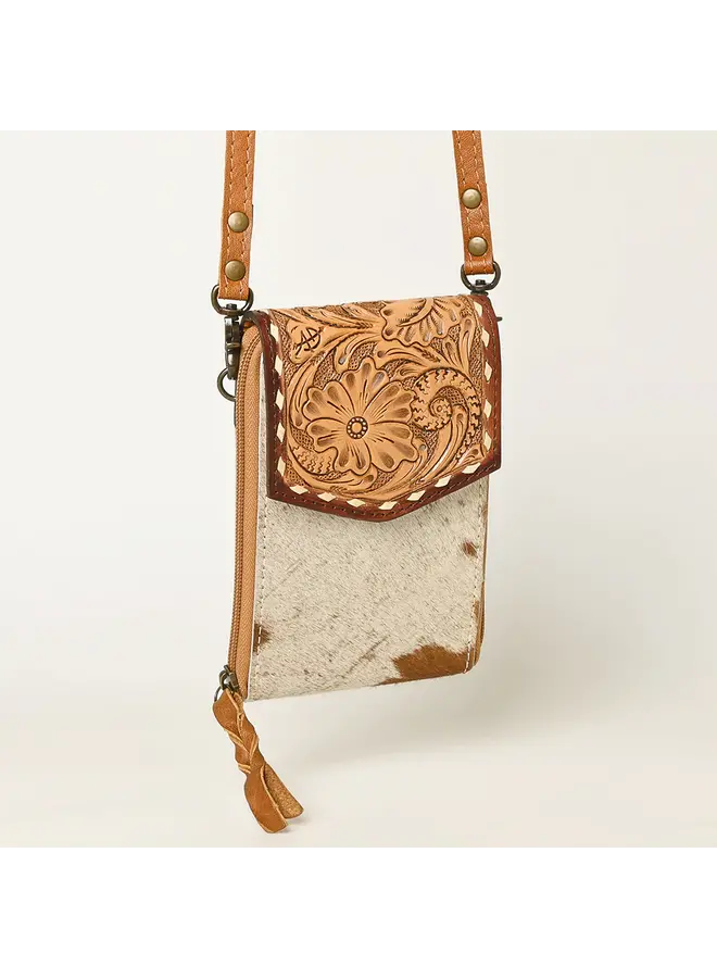 Cellphone Purse Tooled Flap