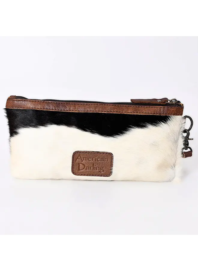 Small Cowhide Zipper Pouch