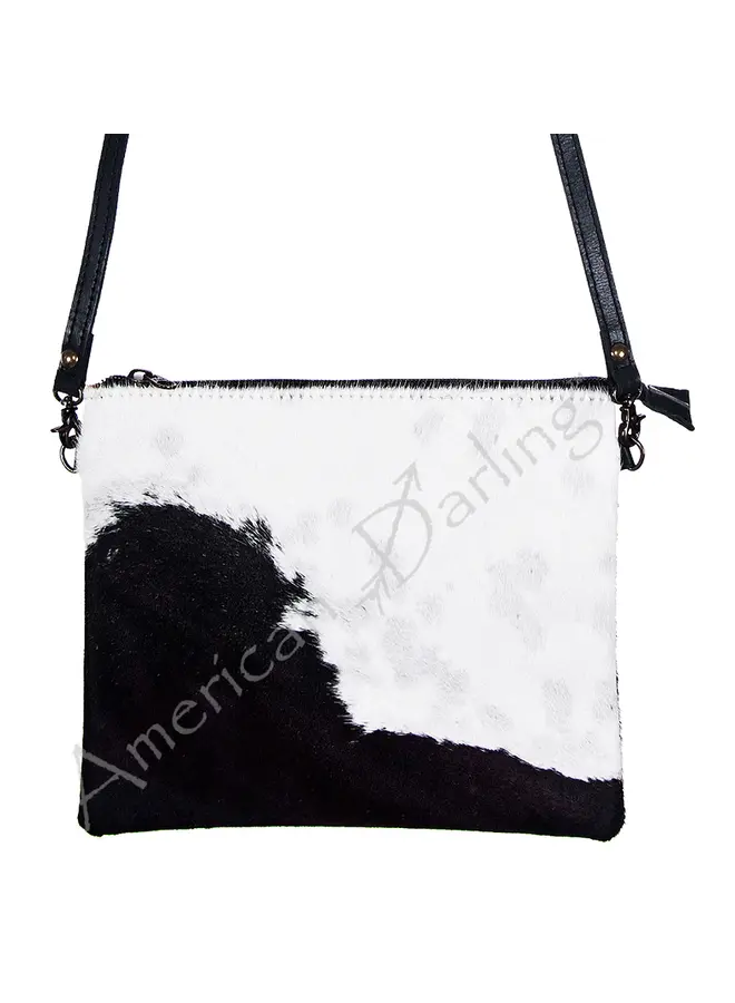 Cowhide Crossbody Small Zip Pouch
