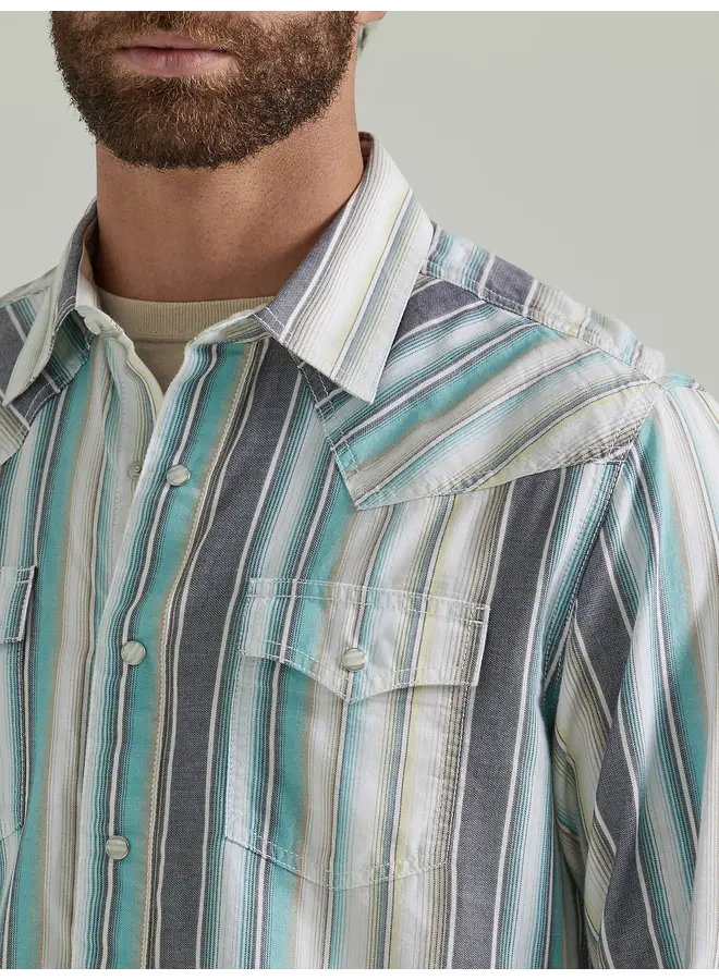 Men's Retro Premium Snap Print Shirt