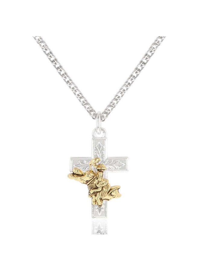 Bullrider Cross Necklace