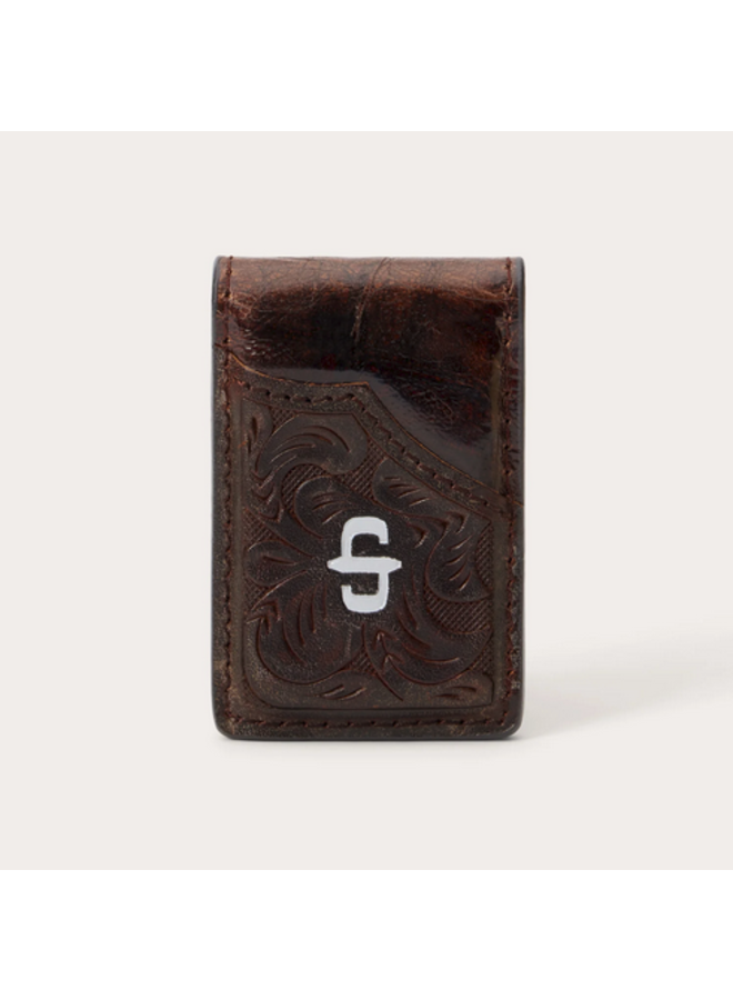 Tooled Embossed Croco Money Clip