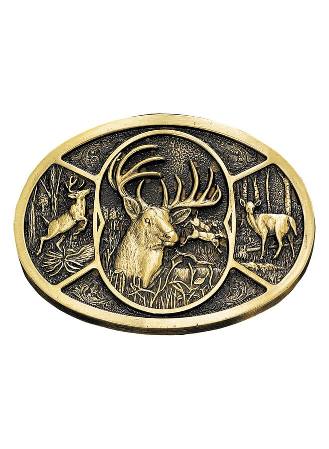 Deer Heritage Attitude Belt Buckle