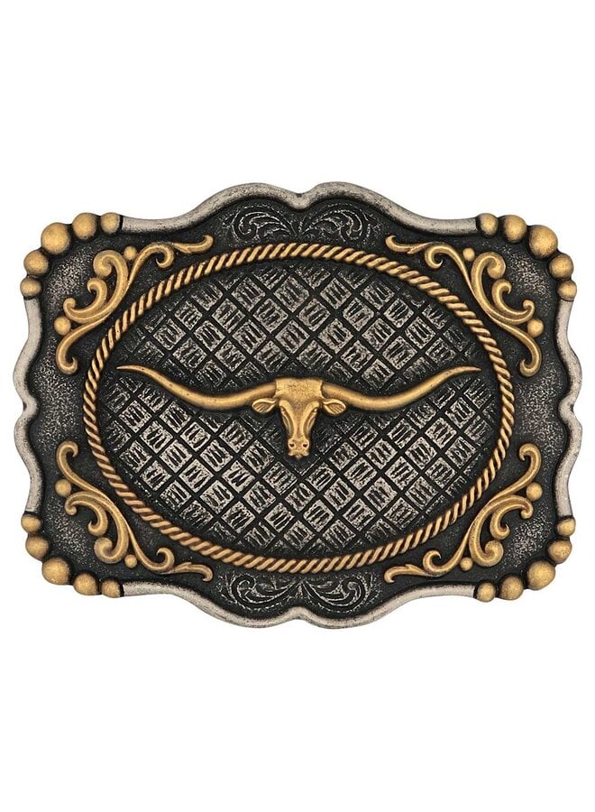 Framed Longhorn Attitude Buckle