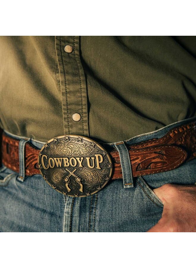 Cowboy Up Attitude Buckle