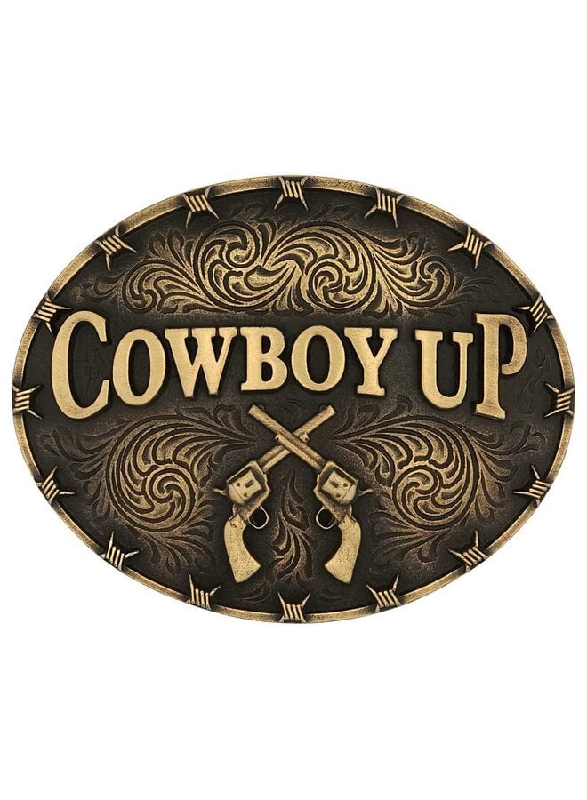 Cowboy Up Attitude Buckle