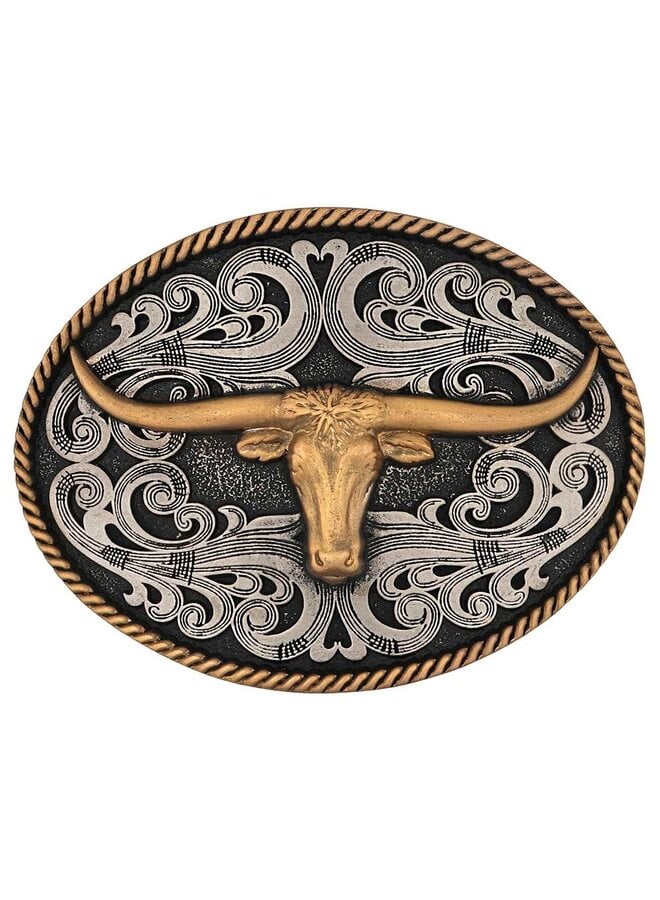 Two-Tone Longhorn Attitude Buckle