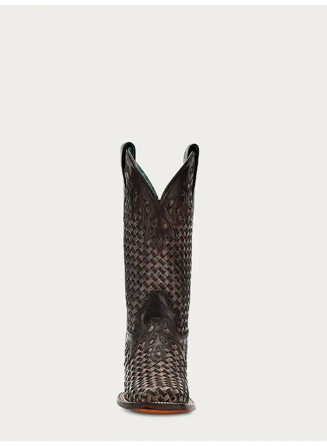 Ladies' Chocolate Glitter Woven Boot