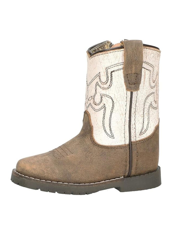 Kid's Distressed White Autry Boot