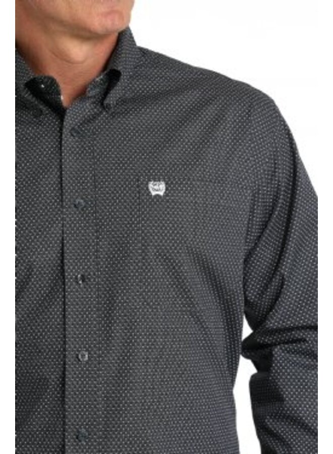 Men's Geometric Button-Down Western Shirt