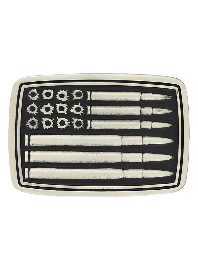 Silver Bullet Flag Attitude Buckle