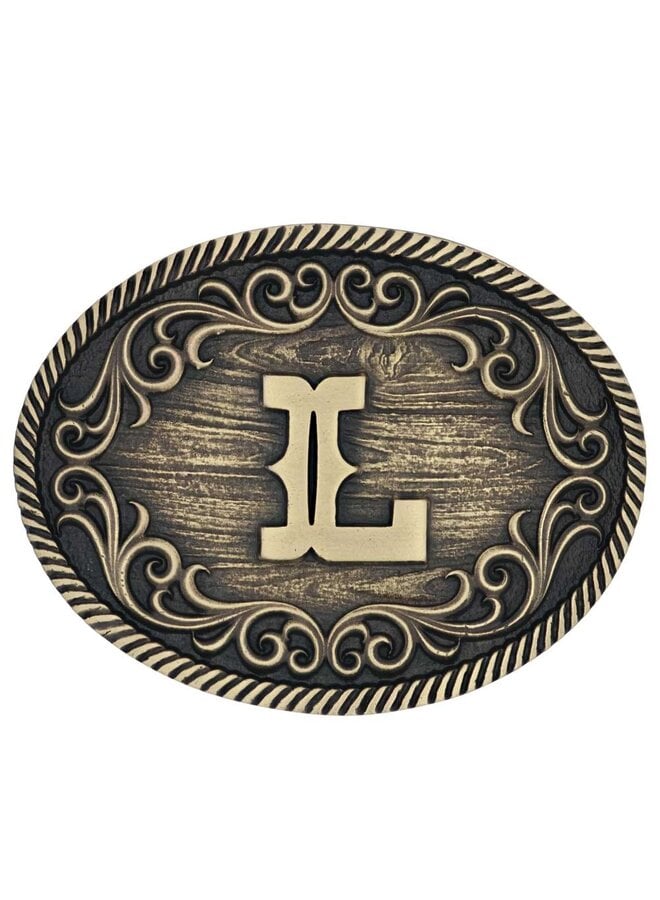 Filigree Initial L Attitude Belt Buckle