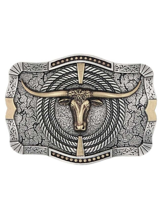 Ropin' Ready Longhorn Attitude Buckle