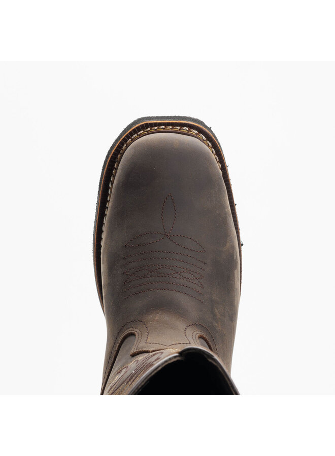 Men's Waterproof Crazy Horse Soft Toe Work Boot