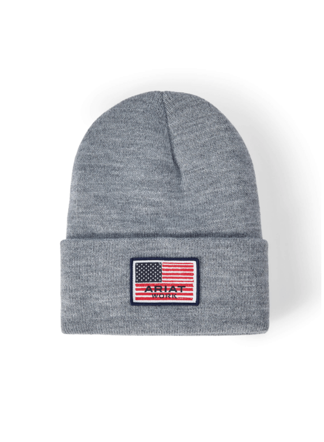 Rebar American Flag Patch Beanie