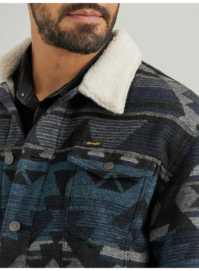 Men's Sherpa Lined Jacquard Jacket