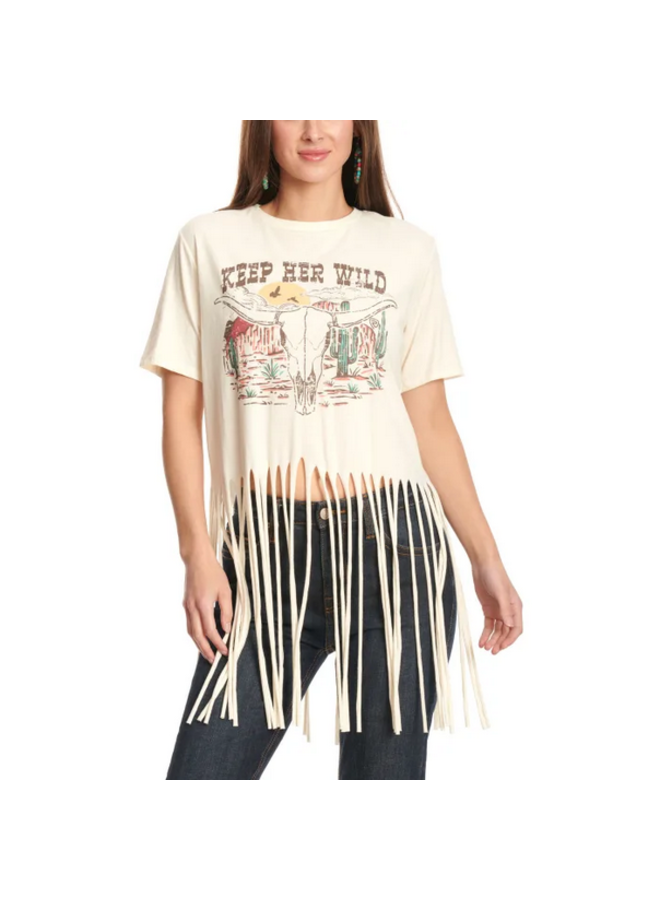 Keep Her Wild Fringe Tee