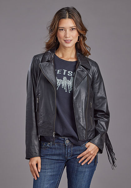 Stetson Ladies Smooth Leather Fringe Jacket Howell Western Wear