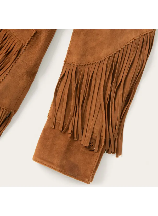 Ladies' Lamb Suede Fringed Jacket