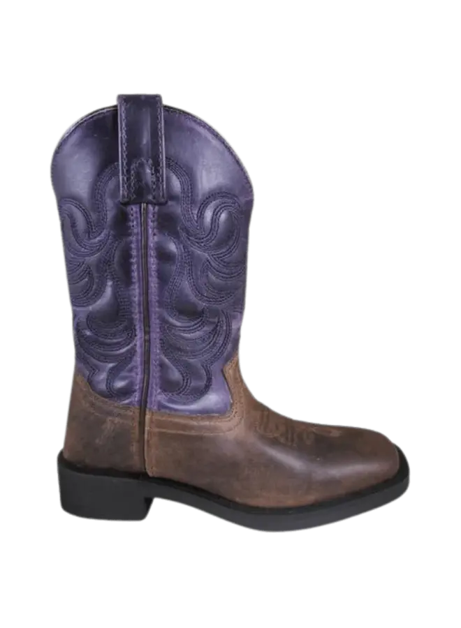 Kid's Oil Distressed Purple Boot