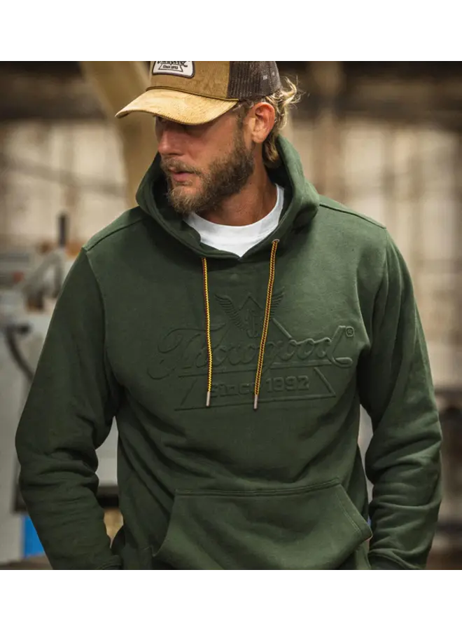 Men's Heavyweight Brushed Embossed Logo Hoodie