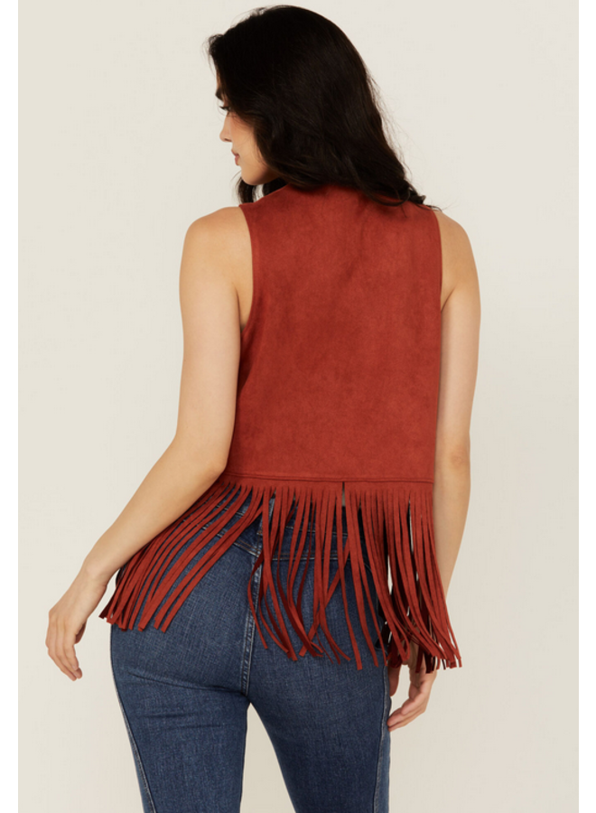 Ladies' Studded Fringe Vest