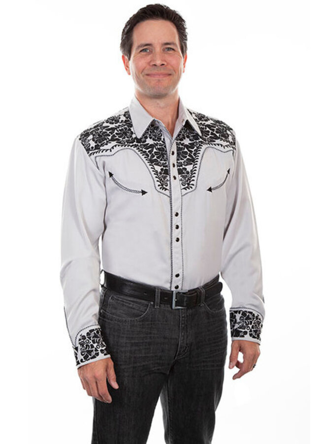 Men's Floral Tooled Shirt