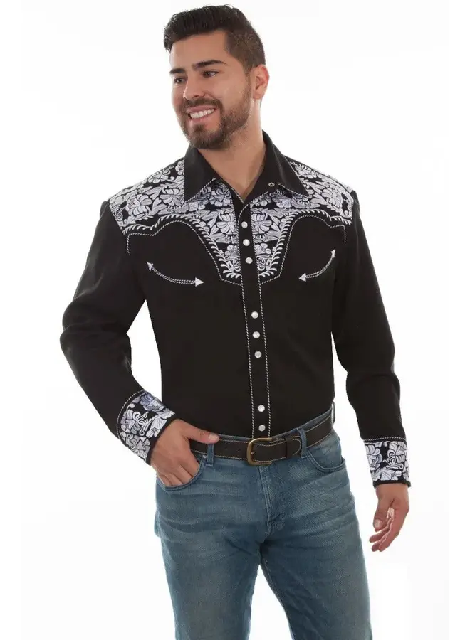 Men's Floral Tooled Shirt