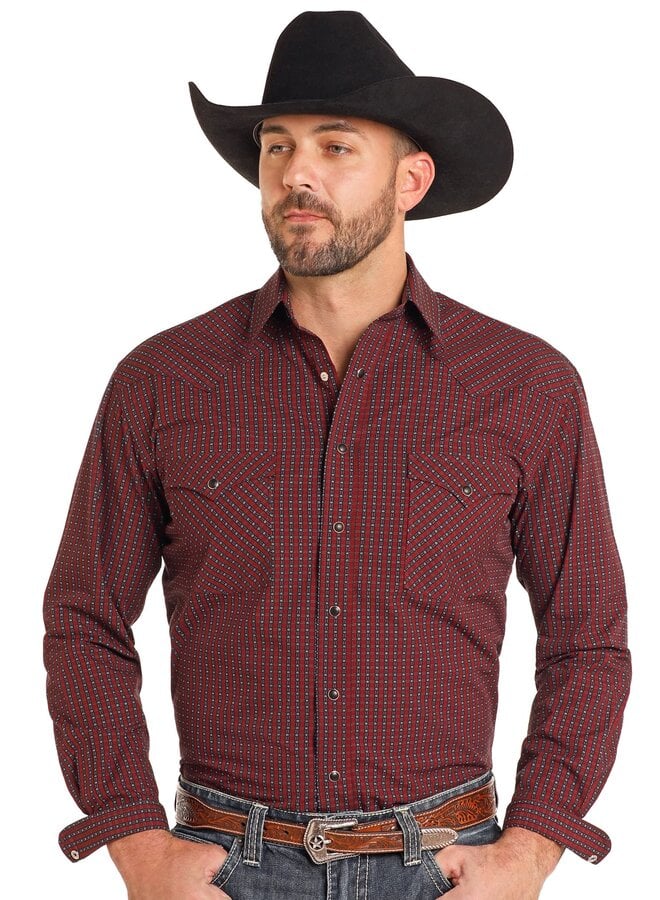 Men's Rough Stock Dobby Weave Western Shirt