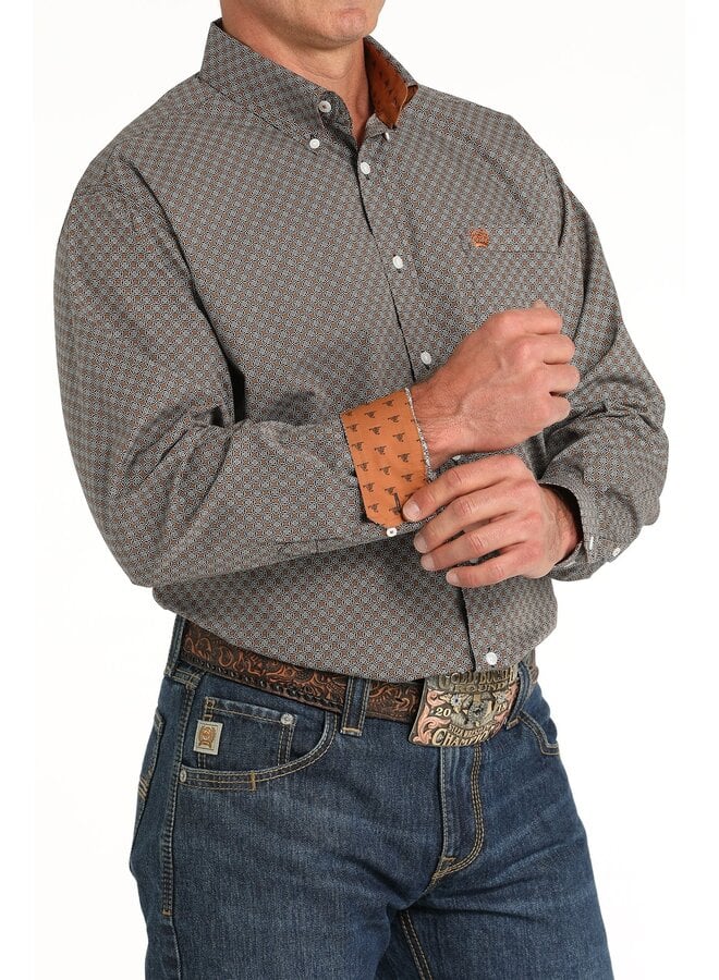 Men's Geometric Button Down