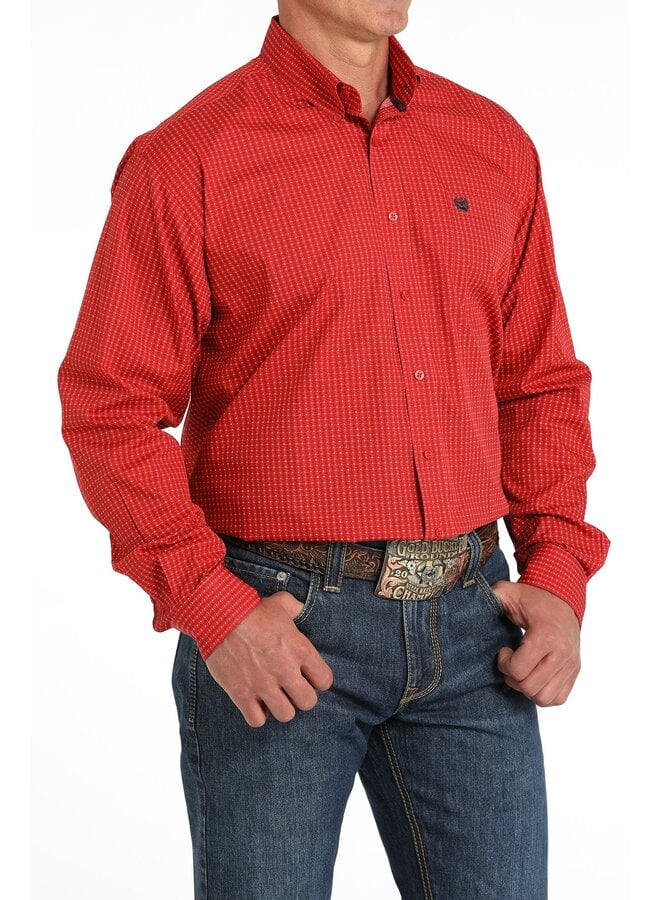 Men's Match Boy's Money Print Button Down