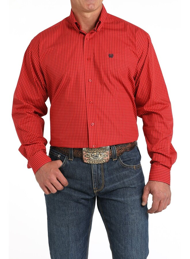 Men's Match Boy's Money Print Button Down