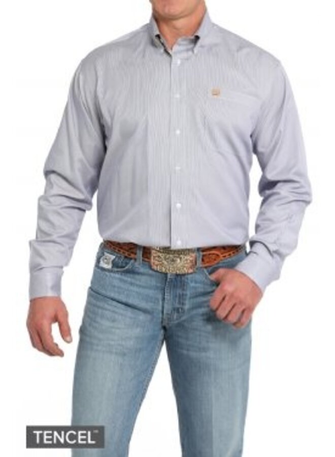 Stripe Print Button Down Western Shirt