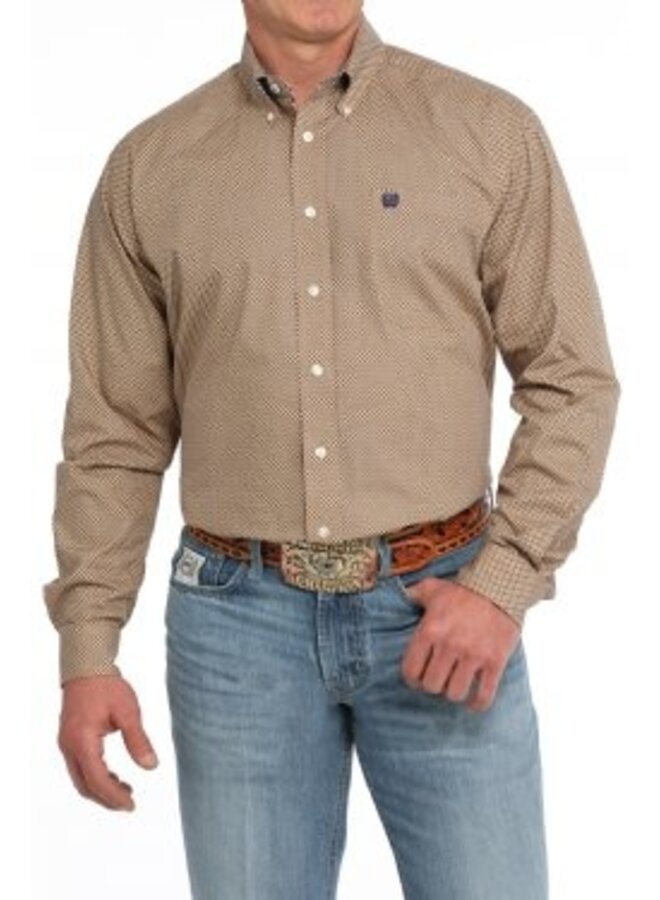 Men's Geometric Button Down