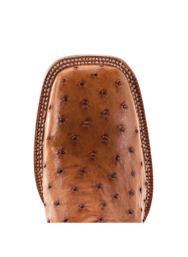 Men's Antique Saddle Bruciato Full Quill Ostrich Boot