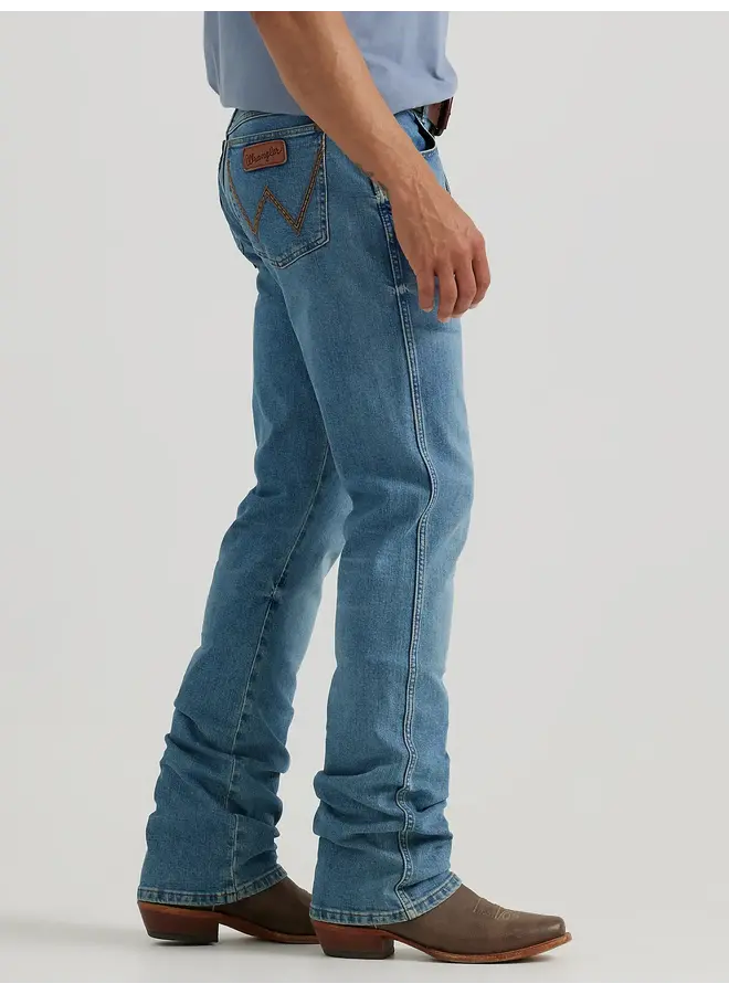 Men's Retro Slim Light Wash Boot Jean