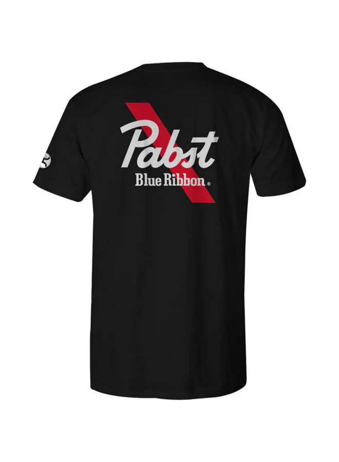 Men's "Pabst Blue Ribbon" Black w/Red & White T-Shirt
