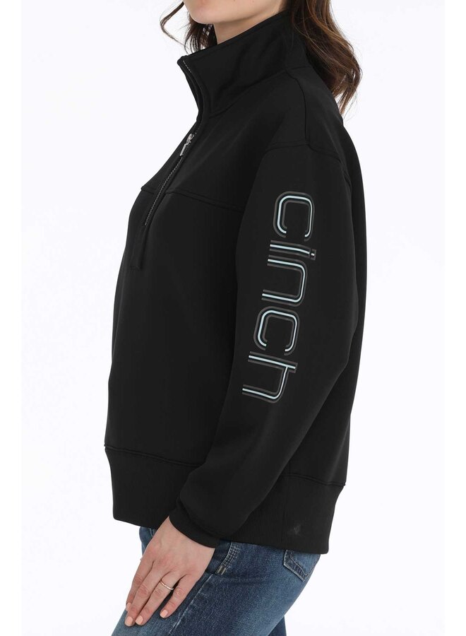 Ladies' 1/4 Zip Pullover - Black