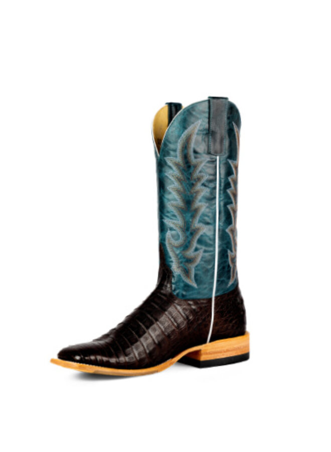 Top Hand Chocolate Caiman Belly Boot