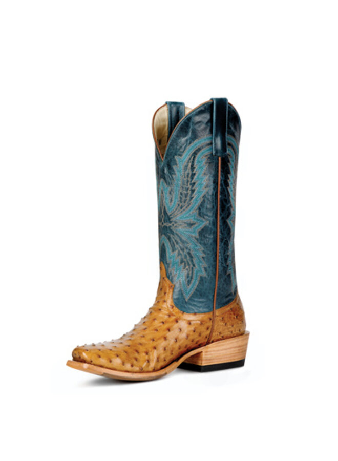 Ladies' Top Hand Antique Saddle Full Quil Ostricy Boot